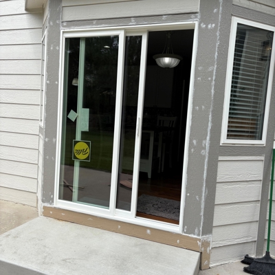 Sliding Glass Door & Patio Step Install Before Photo